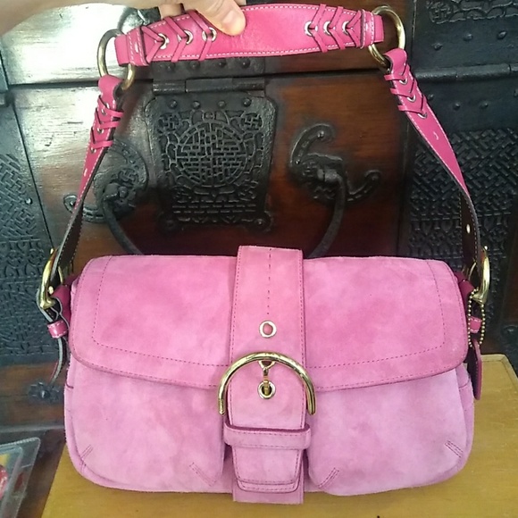 Coach | Bags | Coach Pink Suede Purse 